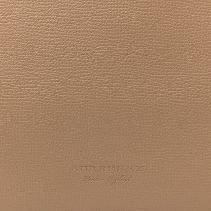 Burberry Grainy Calfskin Haymarket Check Medium Reversible Tote Camel 7 of 24