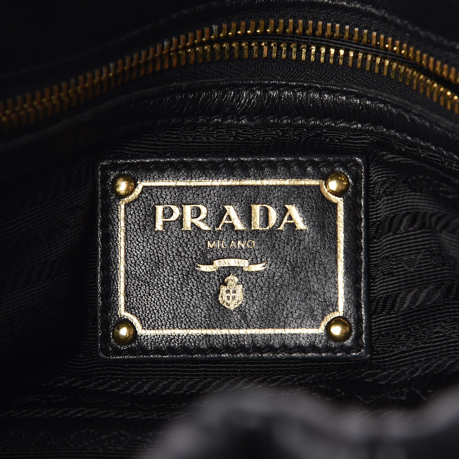 Prada Nappa Gaufre Tote Black 7 of 14