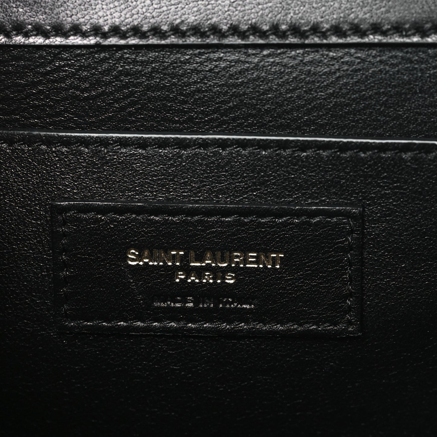 SAINT LAURENT Lambskin Quilted Mini Square Crossbody Black