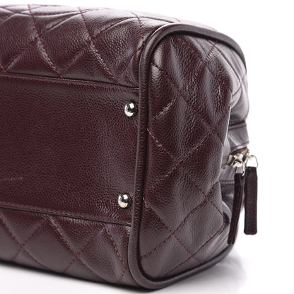Chanel Caviar Quilted CC Timeless Bowler Burgundy 10 of 12