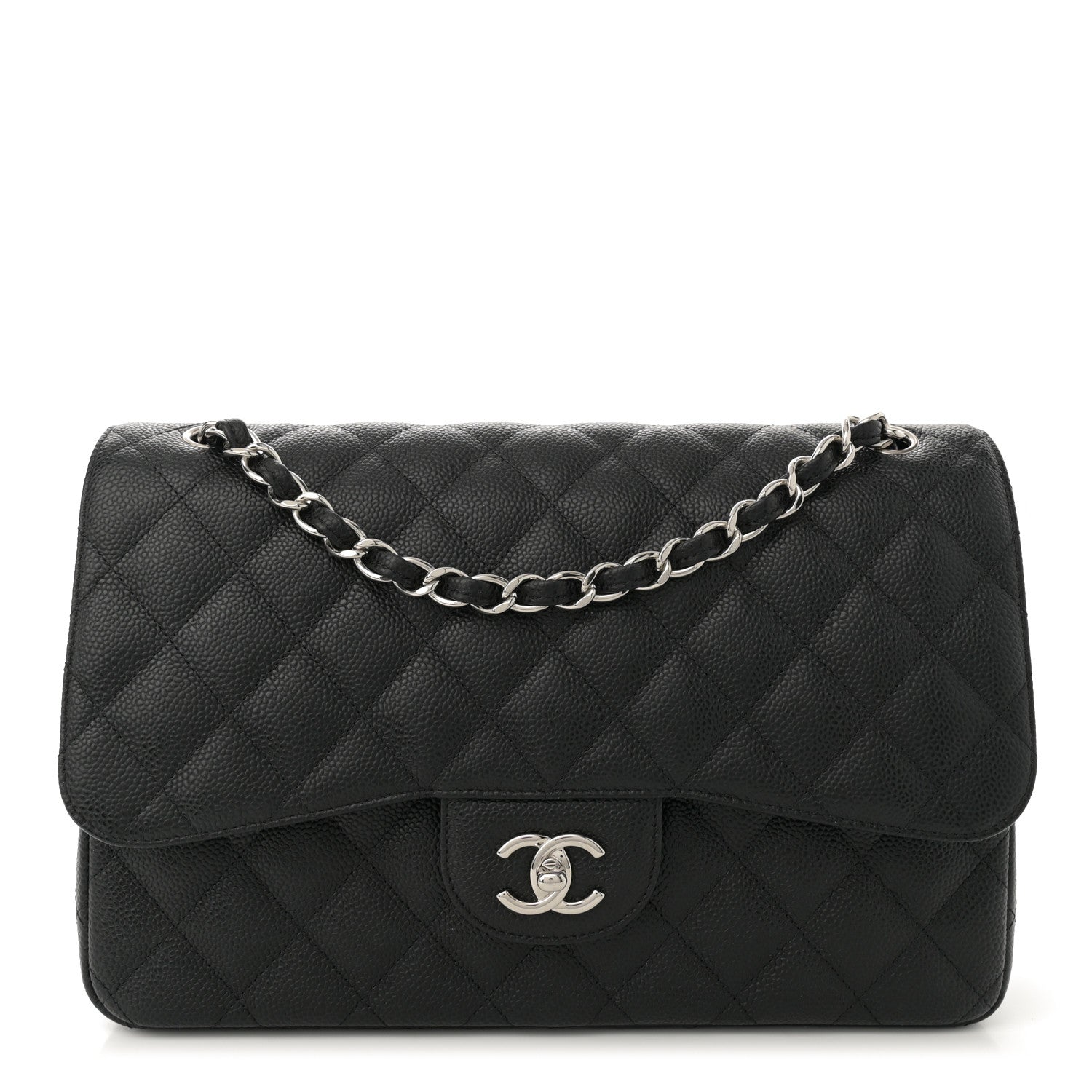 Chanel Caviar Quilted Jumbo Double Flap Black 1 of 11
