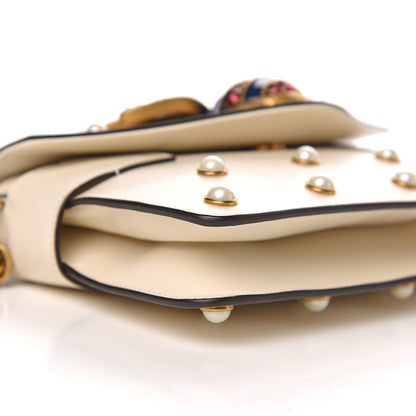 Gucci Nappa Pearl Studded Mini Queen Margaret Broadway Shoulder Bag Mystic White 7 of 10