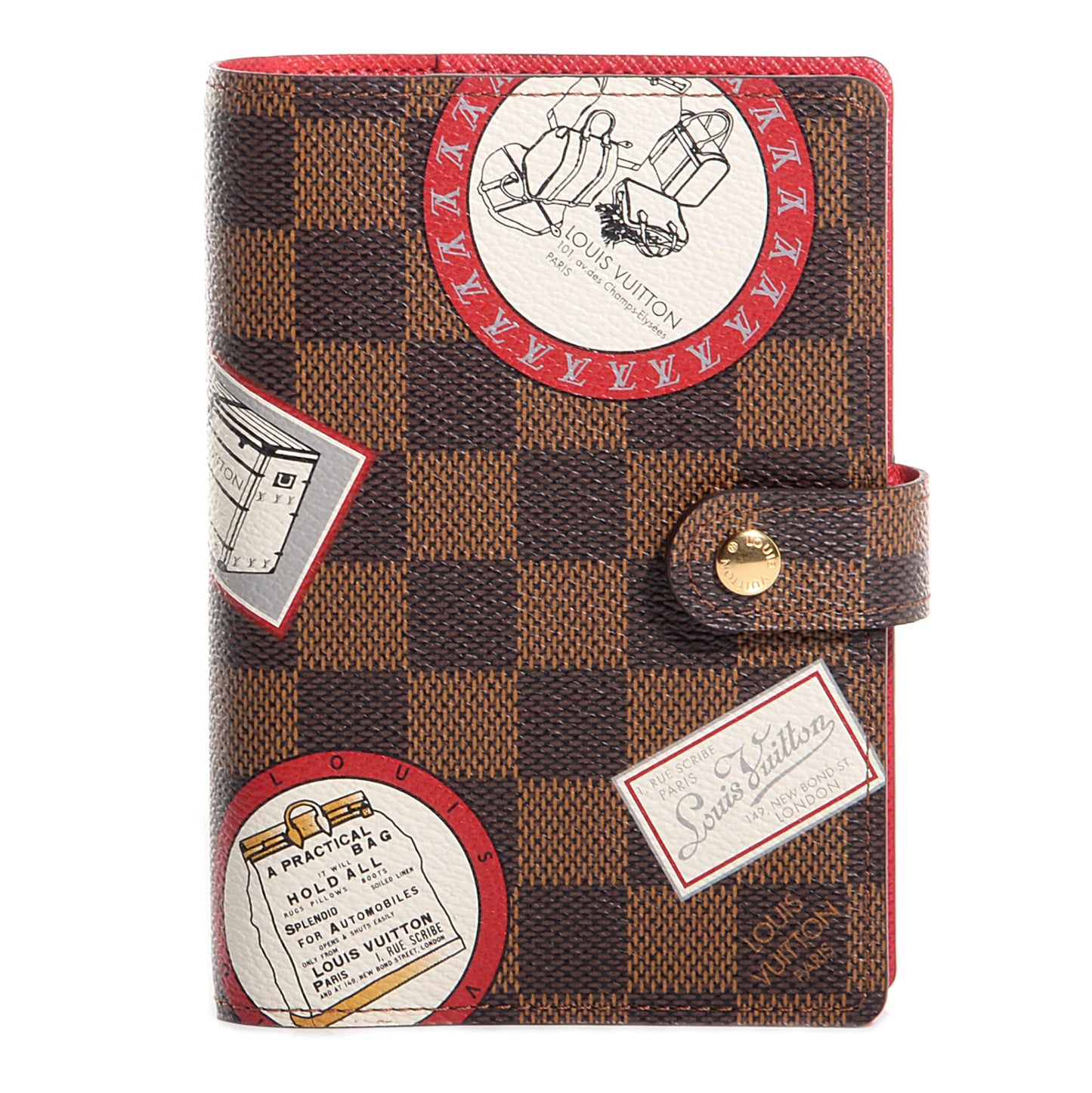 Damier Ebene Patch Small Ring Agenda Cover