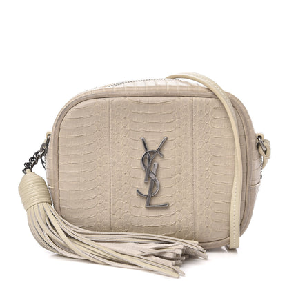 Saint Laurent Elaphe Monogram Blogger Bag Light Cream 1 of 10