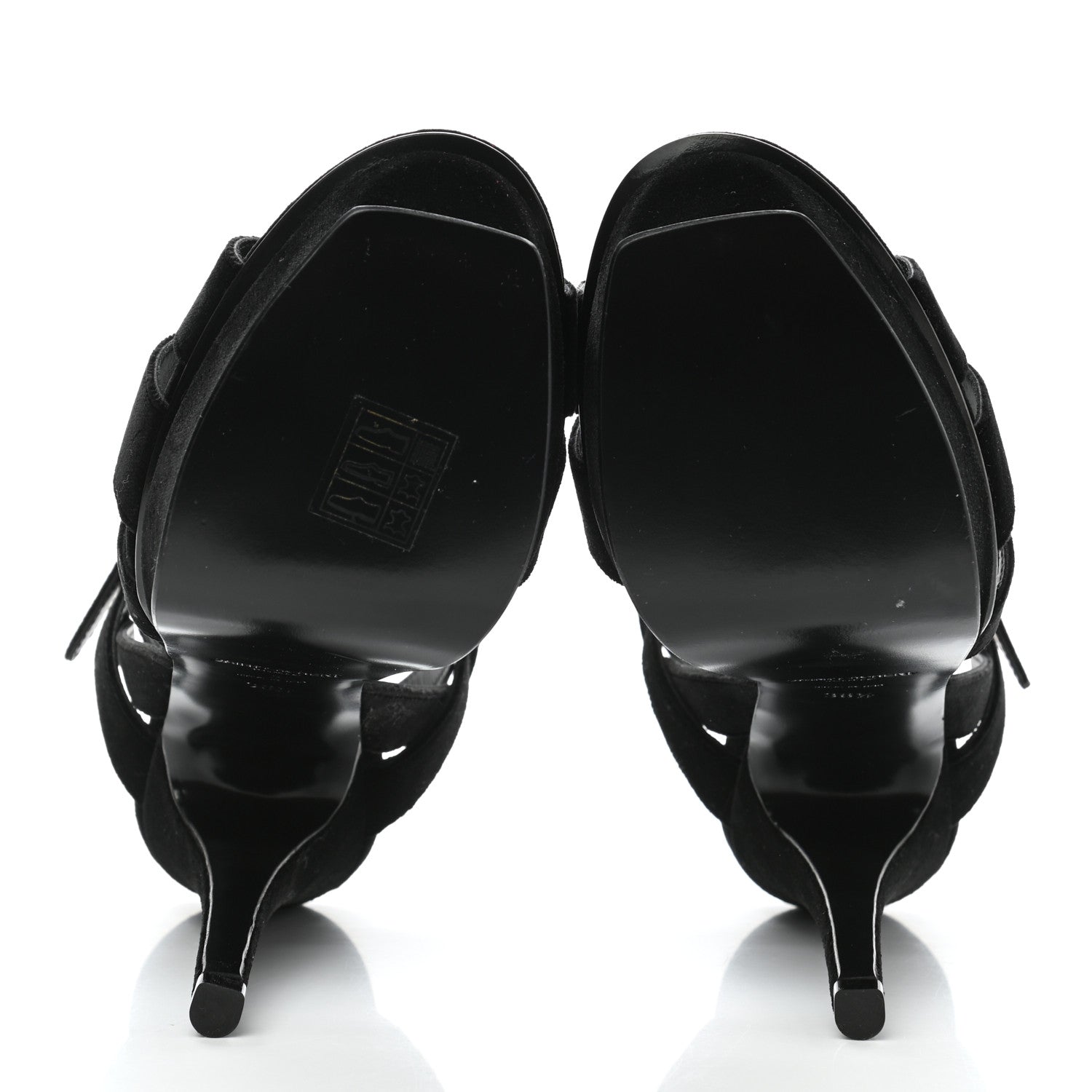 Saint Laurent Velvet Tribute 105 Platform Sandals 36.5 Black 5 of 7