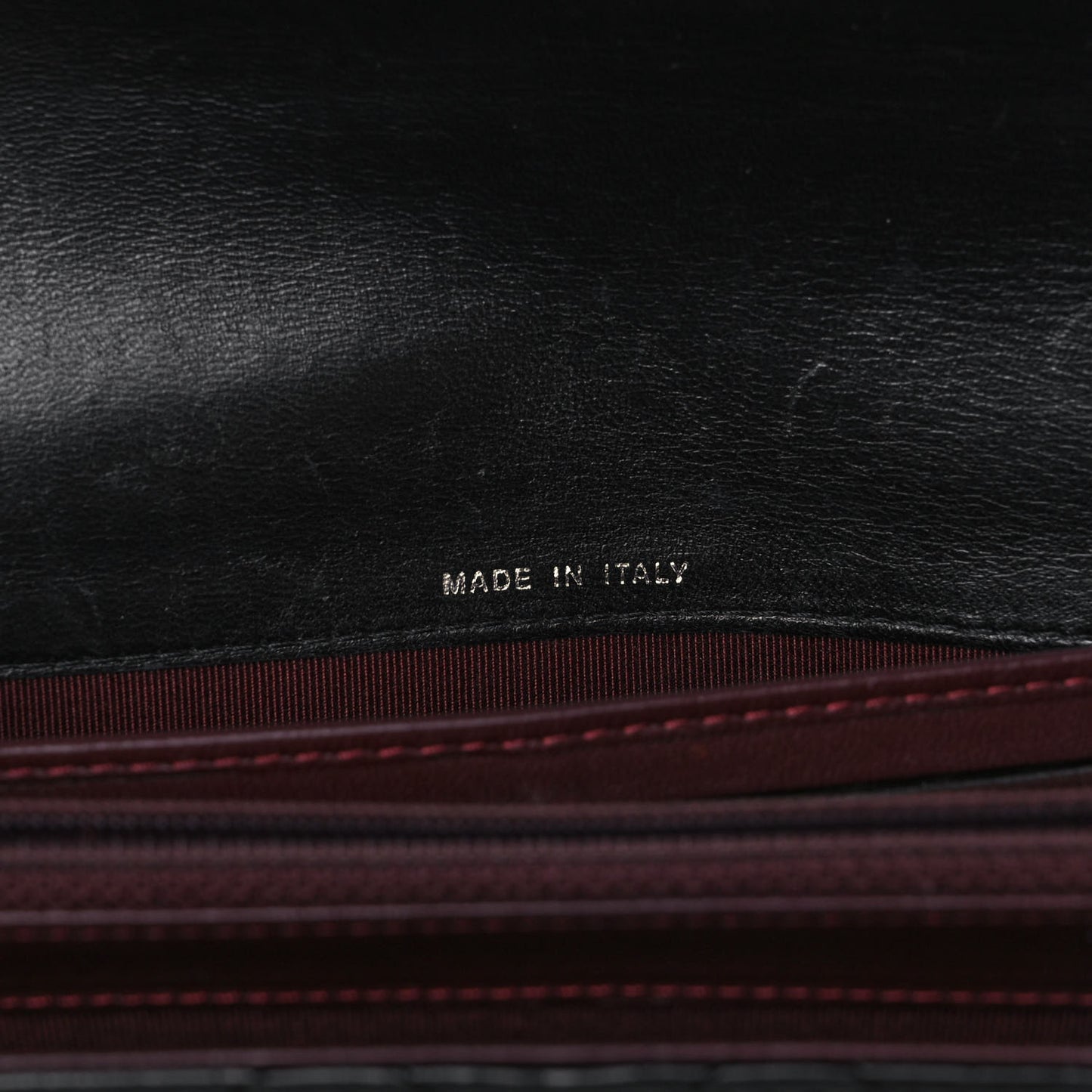 Lambskin Quilted Long Flap Wallet Black