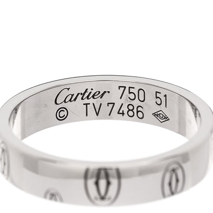 Cartier 18K White Gold 4mm Happy Birthday Band Ring 51 5.75 4 of 5