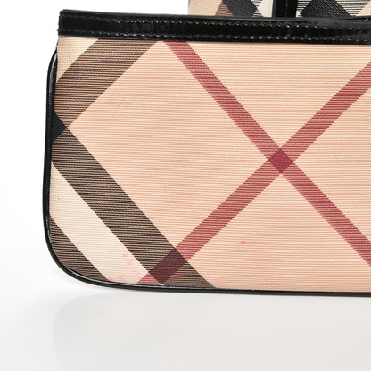 Burberry Nova Check Patent Trim Medium Shopper Tote Black 10 of 11