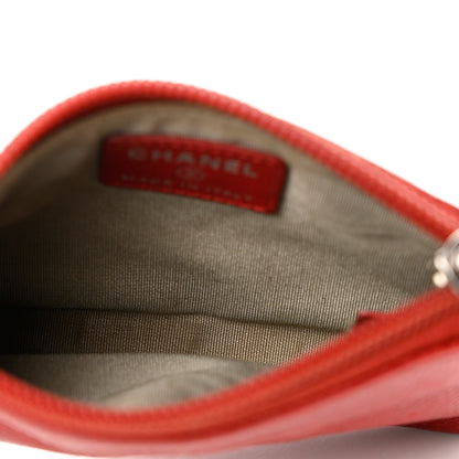 Chanel Caviar Timeless CC Coin Purse Case Red 5 of 10