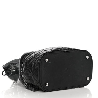 Chanel Crumpled Calfskin PVC Quilted Backpack Black 4 of 13