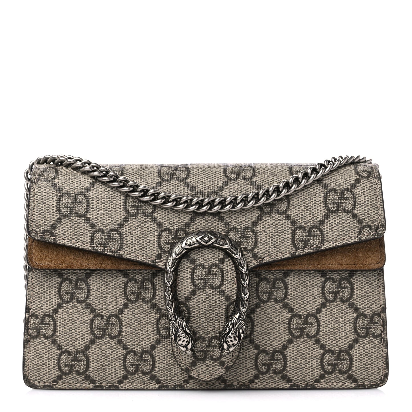 GG Supreme Monogram Super Mini Dionysus Shoulder Bag Taupe