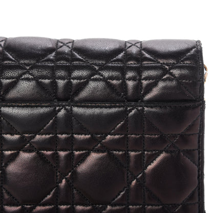 Christian Dior Lambskin Cannage Miss Dior Promenade Pouch Black 11 of 11
