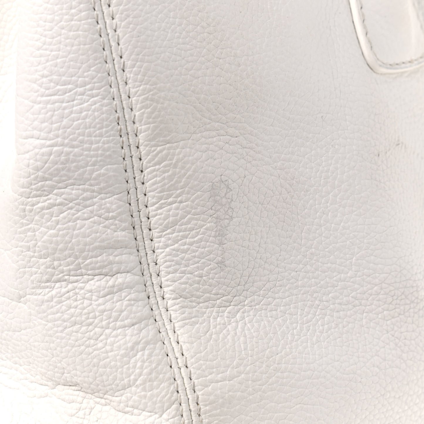 Calfskin Cerf Executive Shopper Tote White