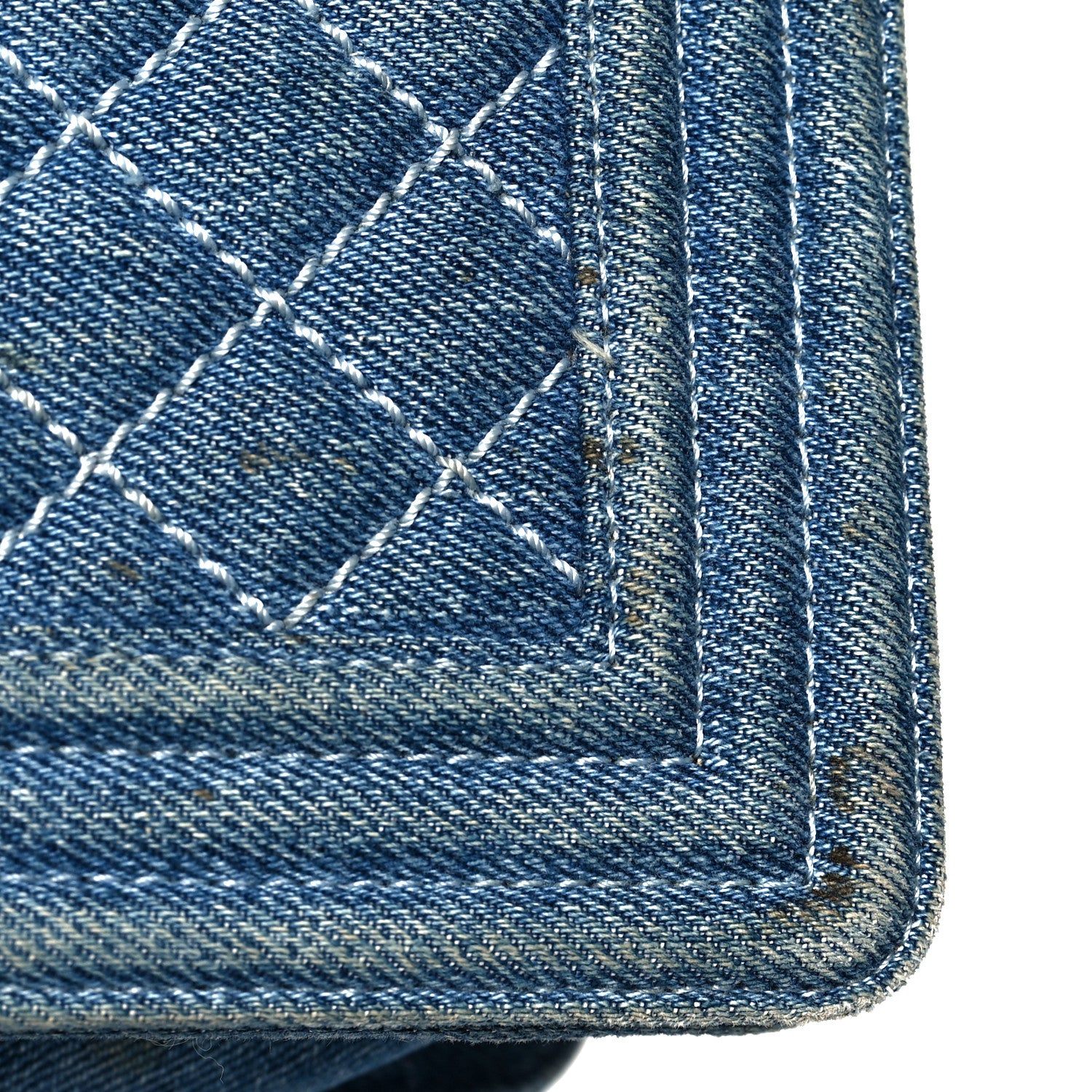 Chanel Denim Quilted Large Boy Flap Blue 11 of 11