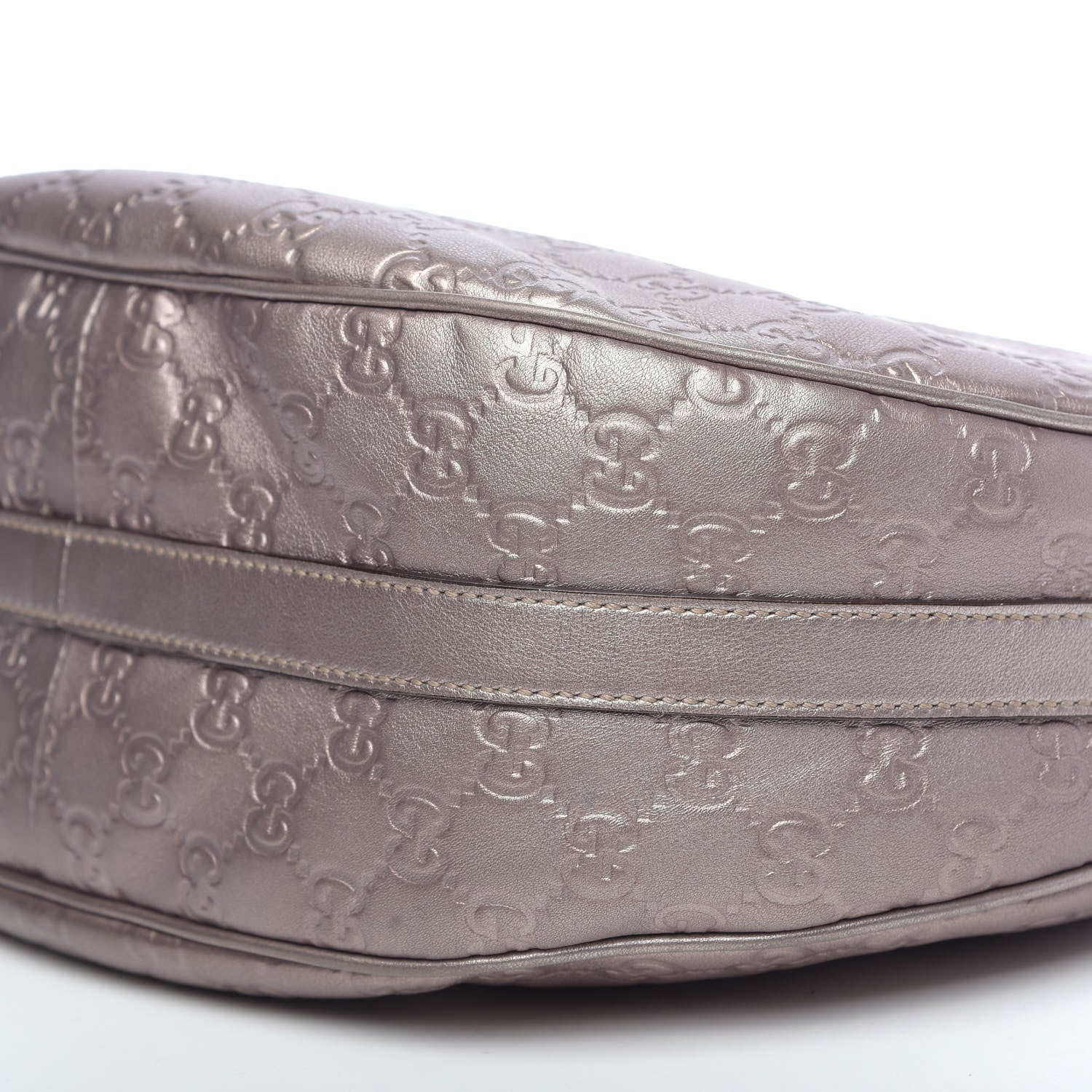 Gucci Metallic Guccissima Medium GG Twins Hobo Mauve 10 of 13
