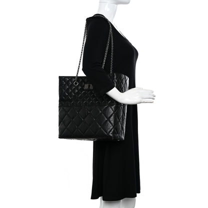 Chanel Aged Calfskin Quilted Reissue 2.55 Tote Black 2 of 9