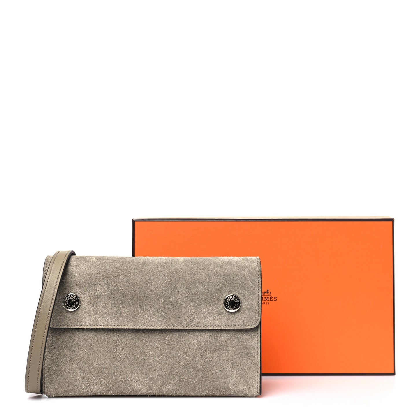 Veau Grizzly Swift Hermesnap Wallet Etoupe