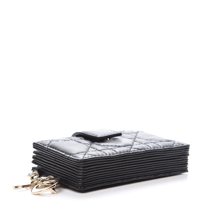 Christian Dior Lambskin Cannage Lady Dior 5-Gusset Card Holder Black 4 of 7