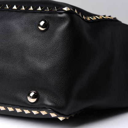 Valentino Garavani Vitello Medium Rockstud Tote Black 13 of 15