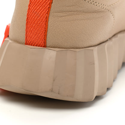 Hermes Goatskin Suede Bouncing Sneakers 36 Beige Sarrasin Sanguine 8 of 13