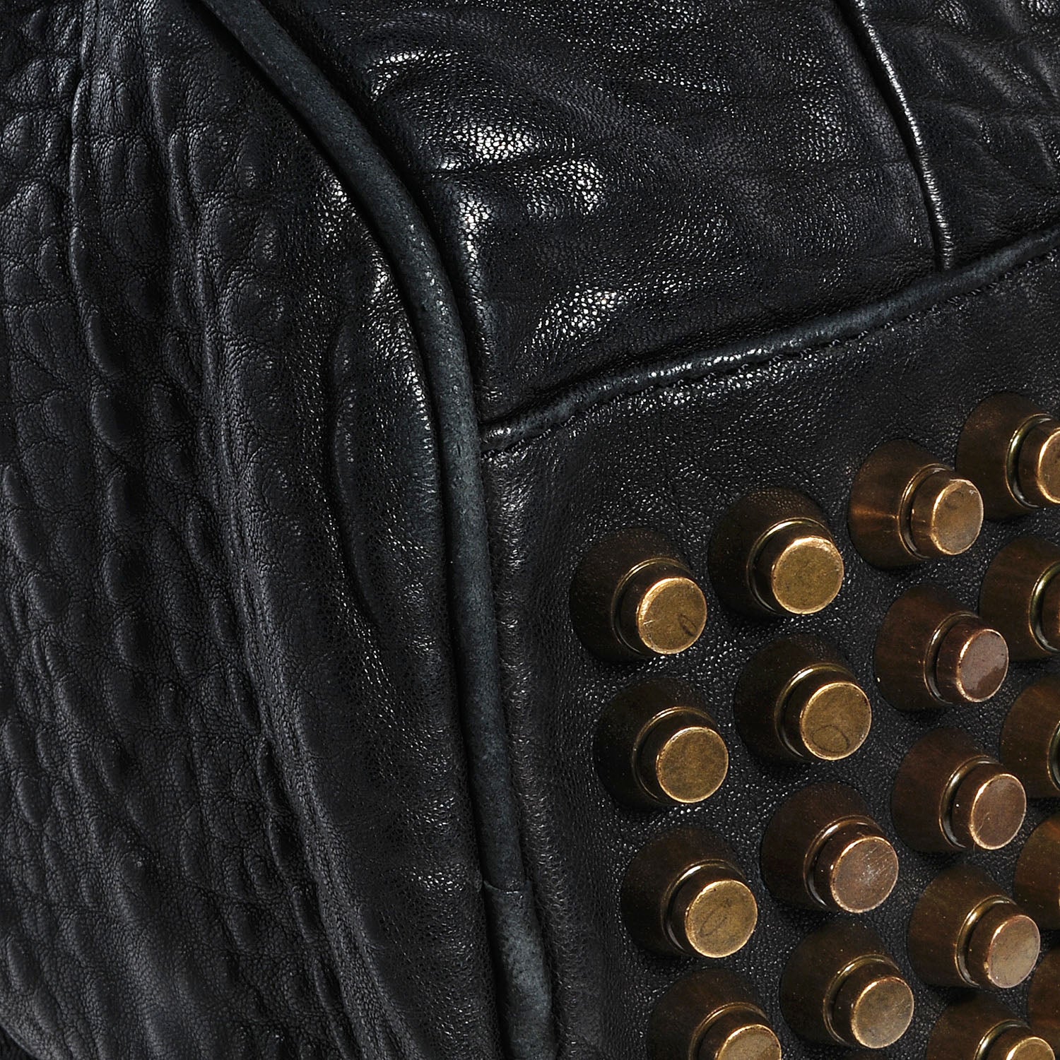 Alexander Wang Pebbled Leather Rocco Black Antique Brass Hardware 5 of 7