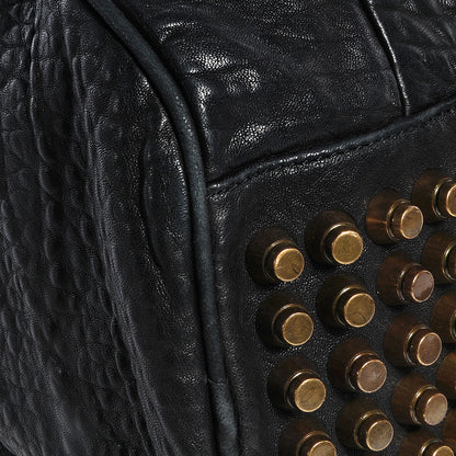 Alexander Wang Pebbled Leather Rocco Black Antique Brass Hardware 5 of 7
