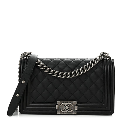Chanel Caviar Quilted Medium Boy Flap Black 1 of 12
