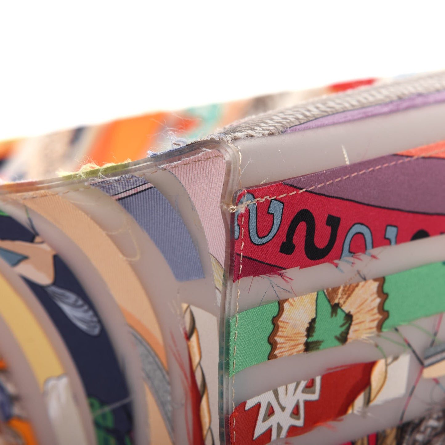 Rubber Silk Louvre Musuem Tote Multicolor