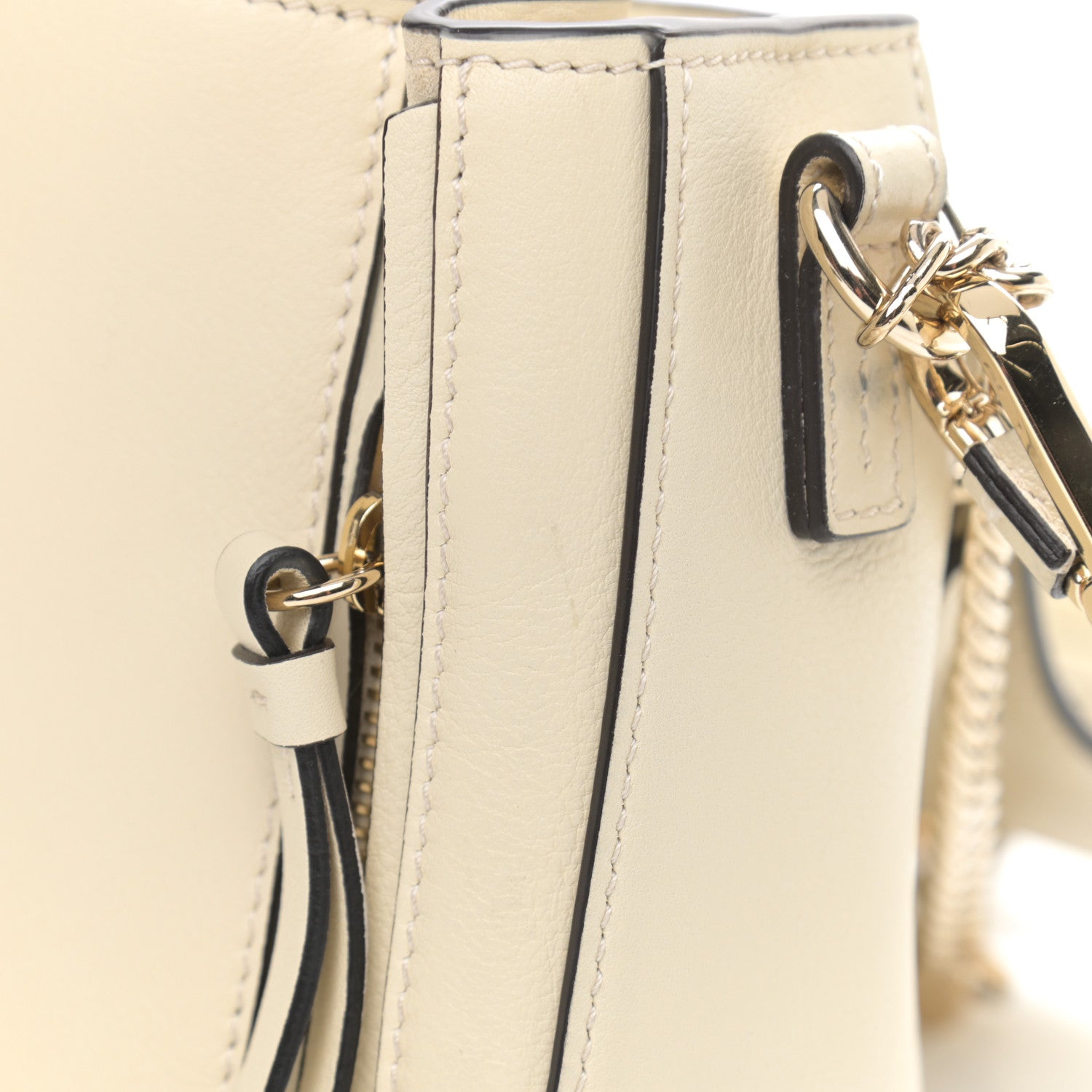 Chloe Calfskin Mini Faye Day Shoulder Bag Off White 11 of 11