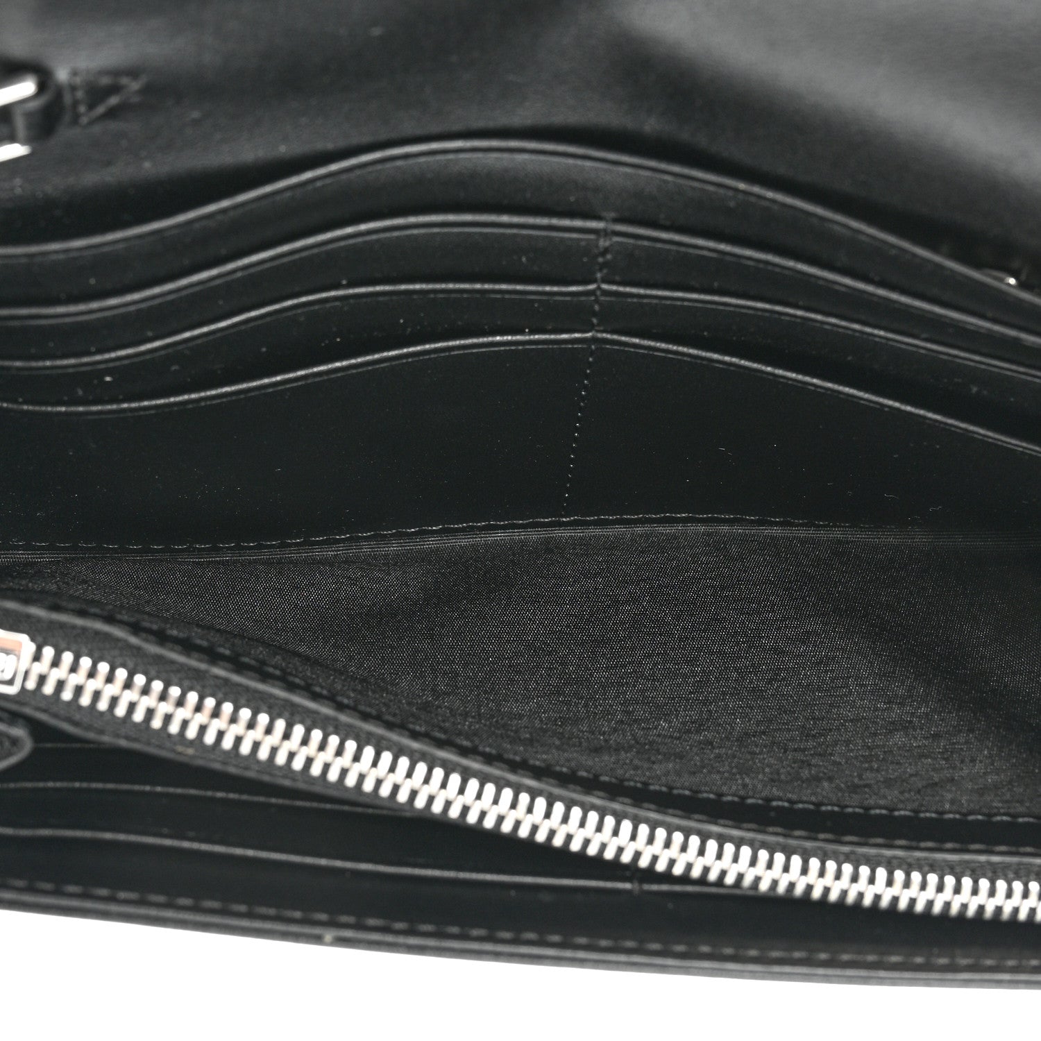 MCM Visetos Calfskin Large Patricia Wallet On Chain Black 7 of 13