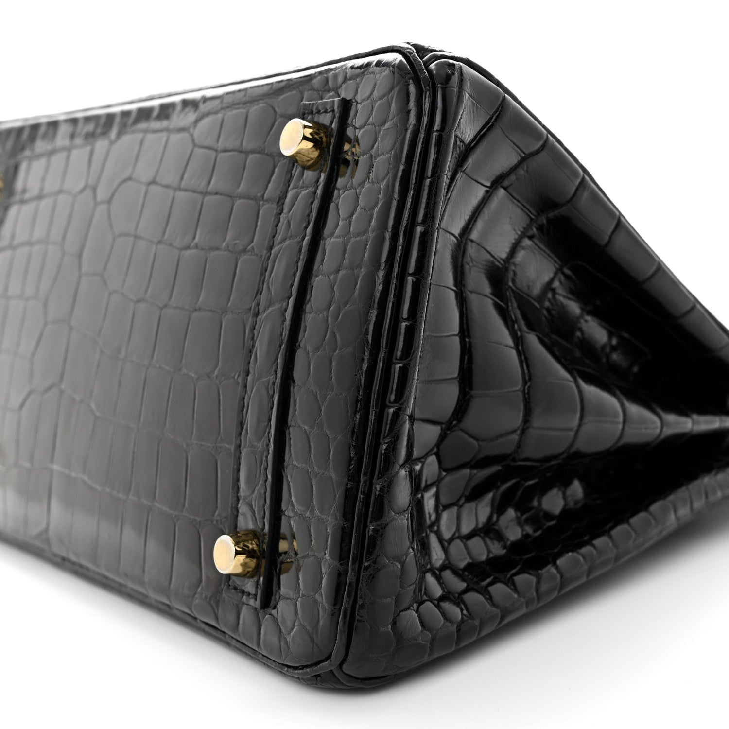Hermes Shiny Porosus Crocodile Birkin 30 Black 10 of 11