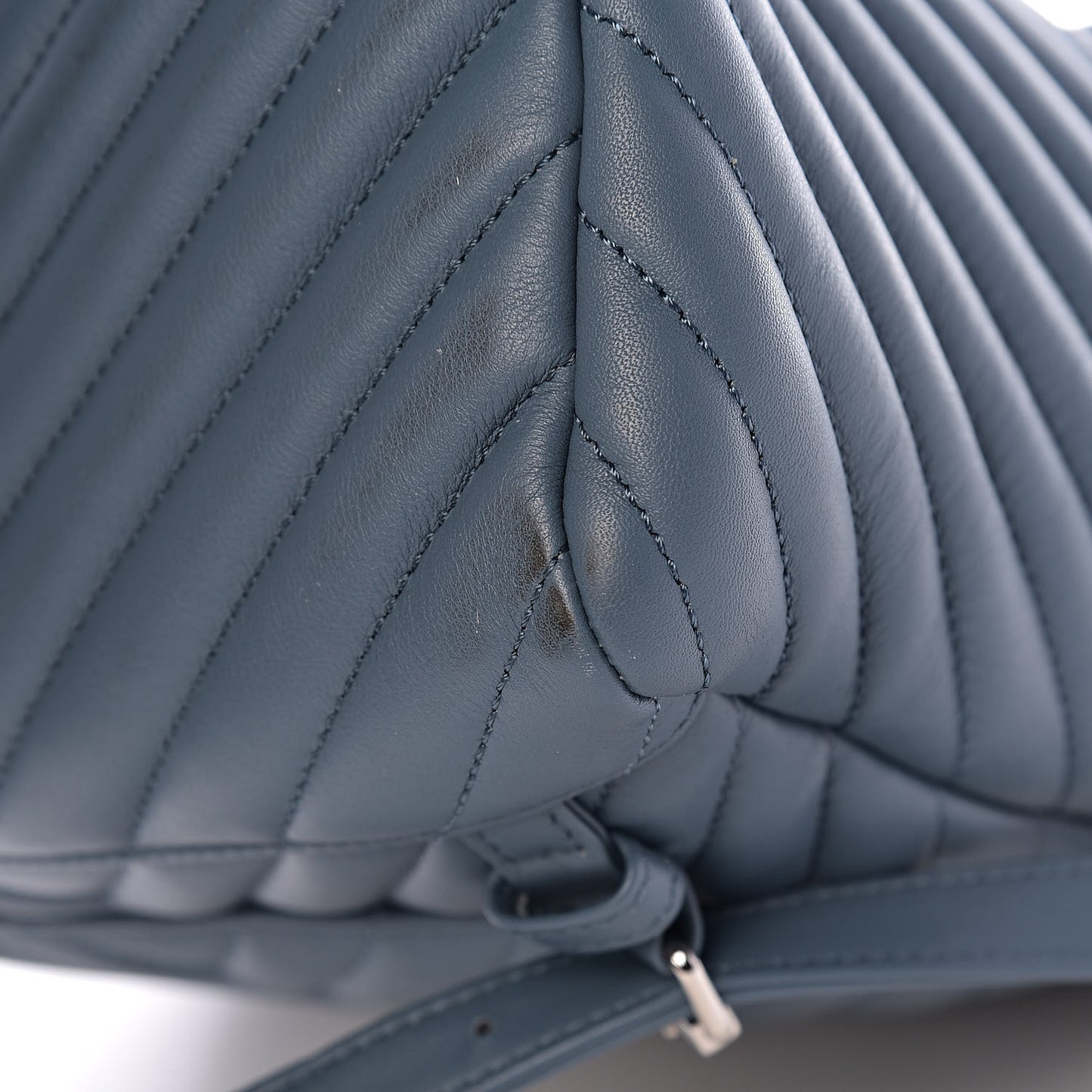 Lambskin Chevron Quilted Small Urban Spirit Backpack Light Blue