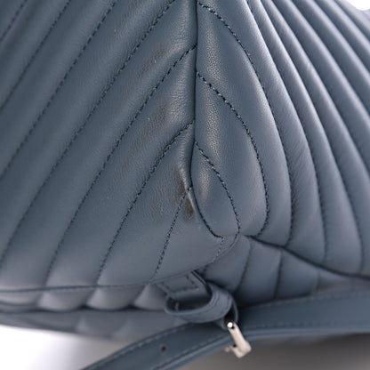 Chanel Lambskin Chevron Quilted Small Urban Spirit Backpack Light Blue 11 of 12