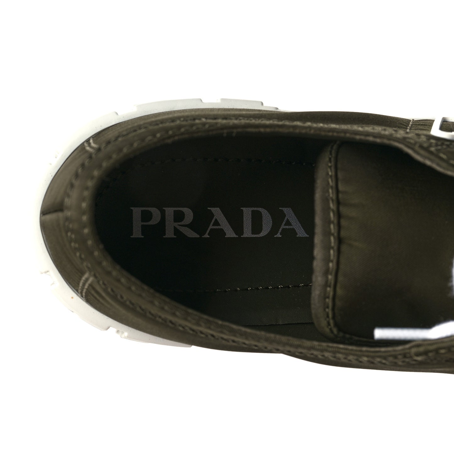 Re-Nylon Gabardine Triangle Logo Double Wheel 50mm Sneakers 39 Militare