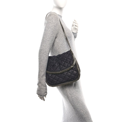 Stella McCartney Shaggy Deer Quilted Falabella Shoulder Bag Black 2 of 9