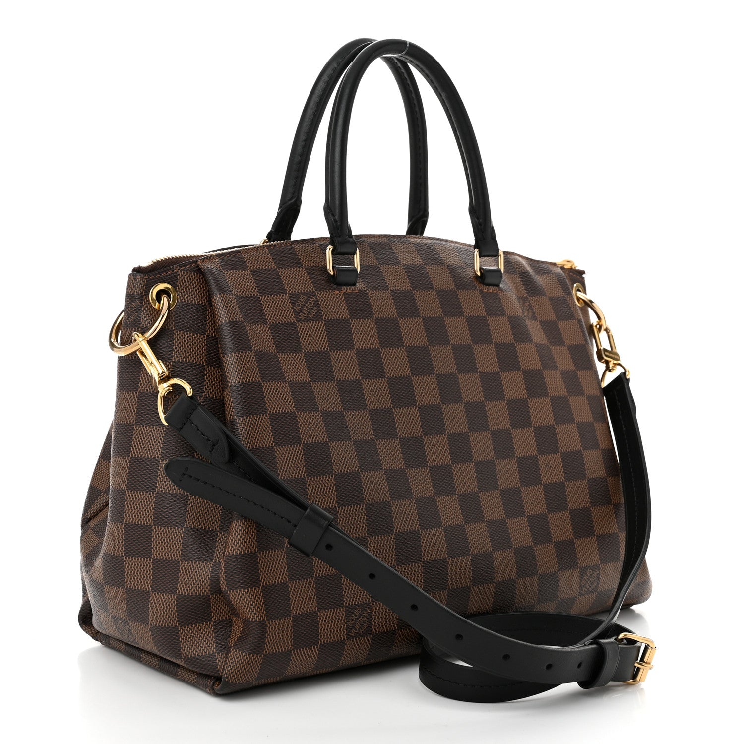Louis Vuitton Damier Ebene Odeon Tote MM Black 3 of 9