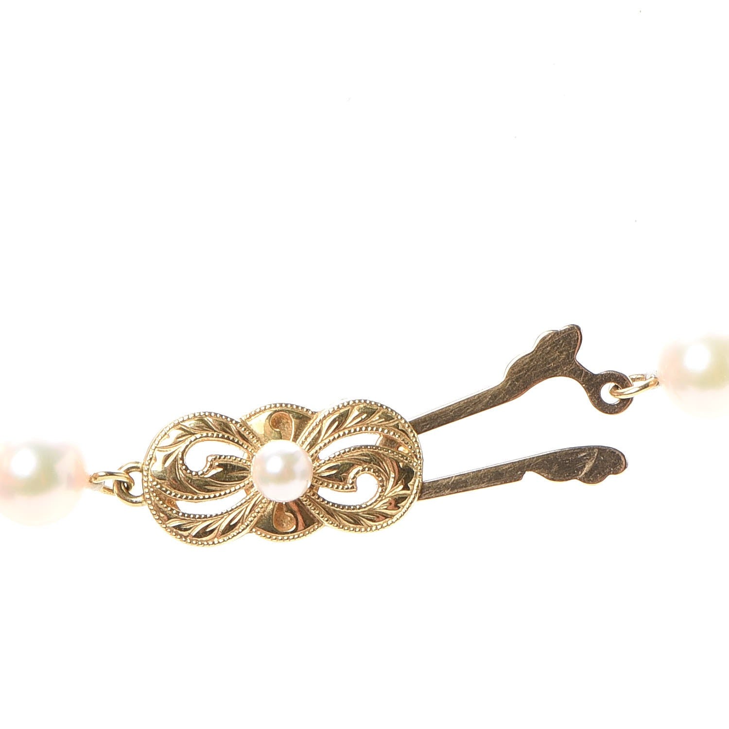 Mikimoto 18K Gold Cultured Akoya 6-6.5mm Pearl Strand Necklace 19 6 of 6