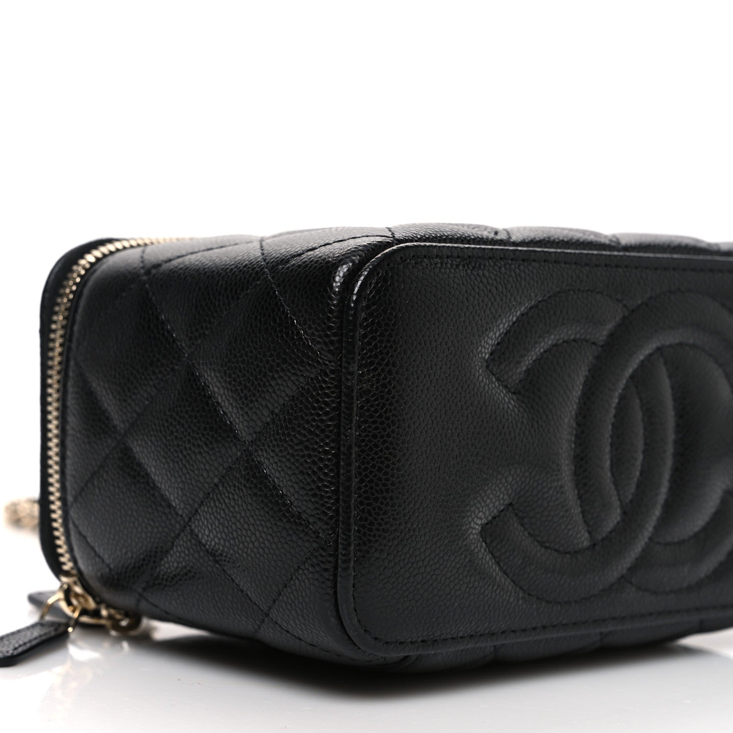 Chanel Caviar Quilted Small Vanity Case With Chain Black 9 of 11