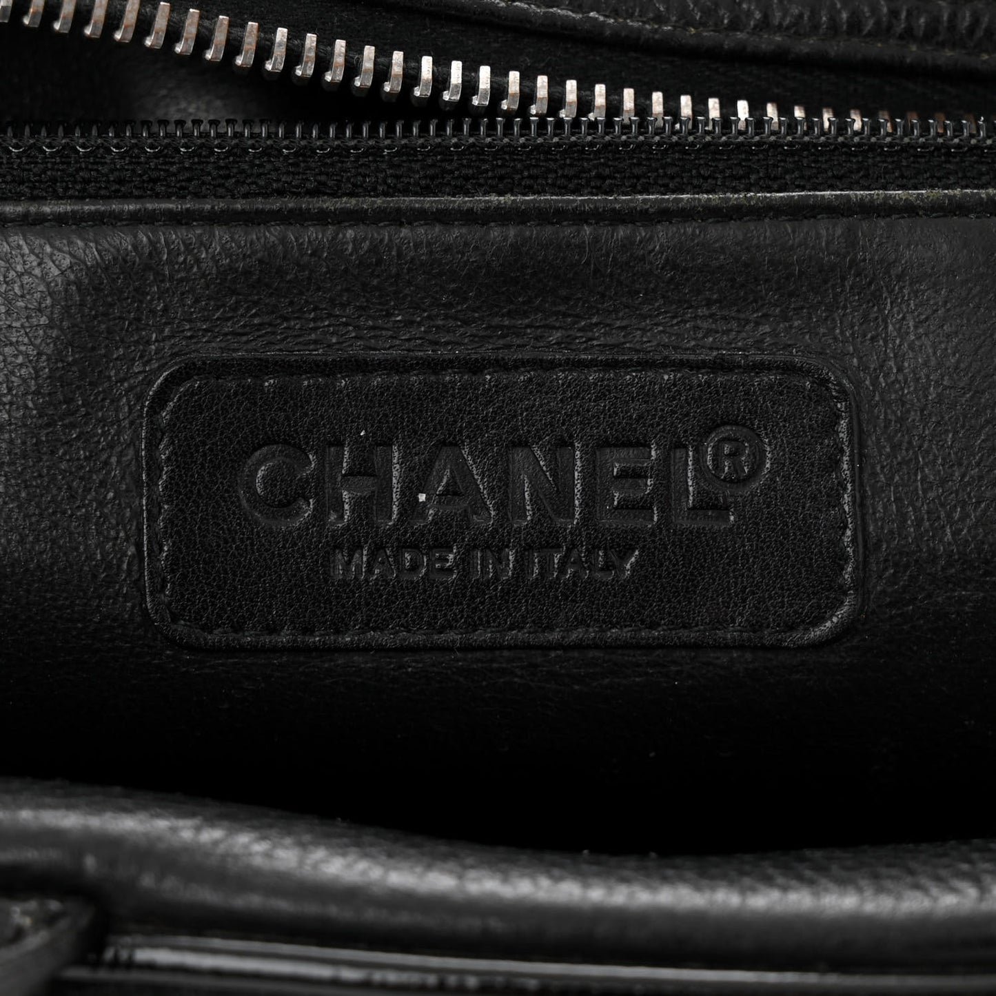 Caviar Patent Quilted Bowler Black