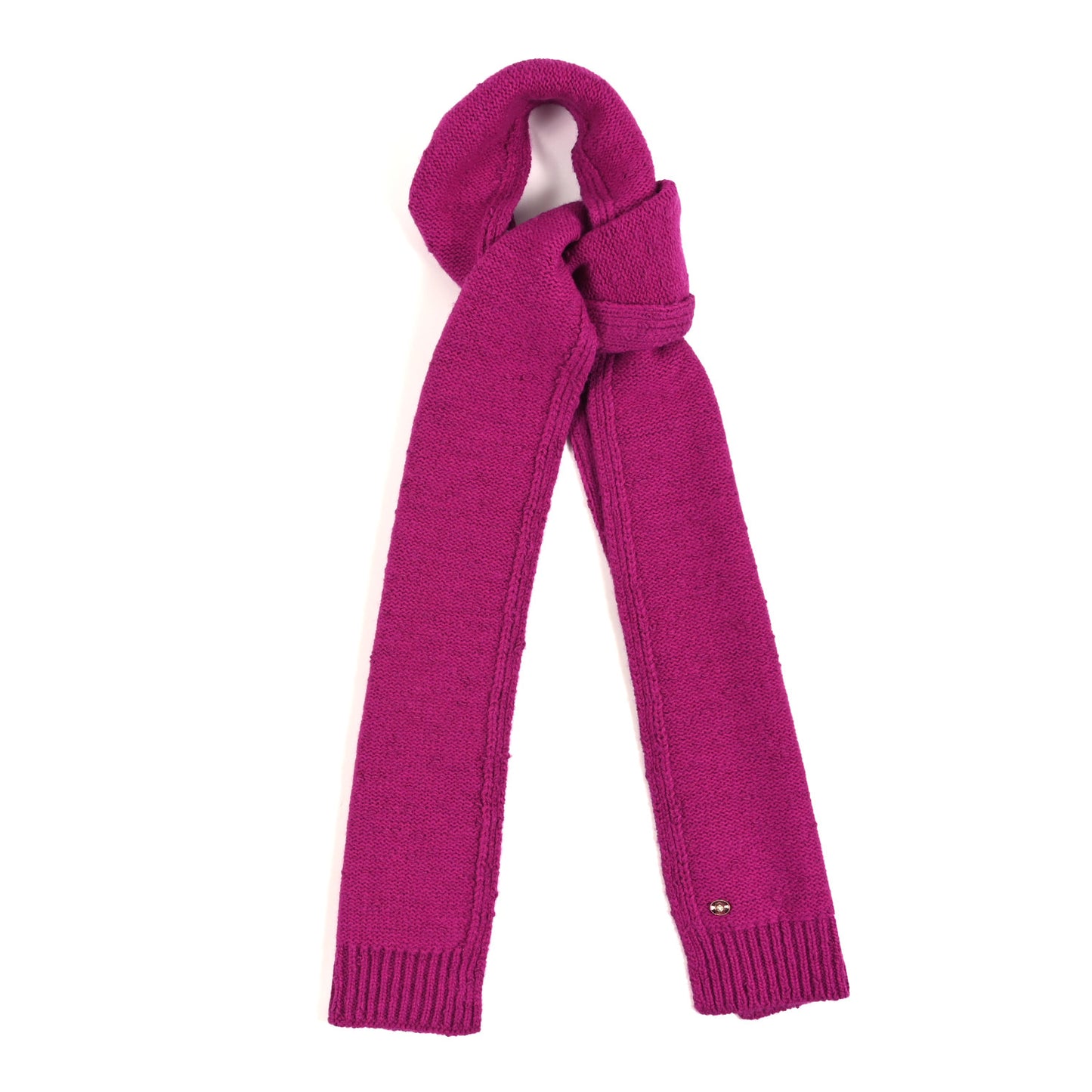 Wool Knit Scarf Fuchsia