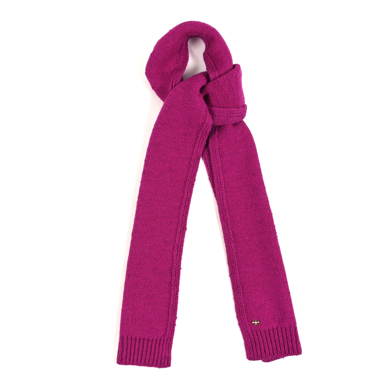 Chanel Wool Knit Scarf Fuchsia 1 of 3
