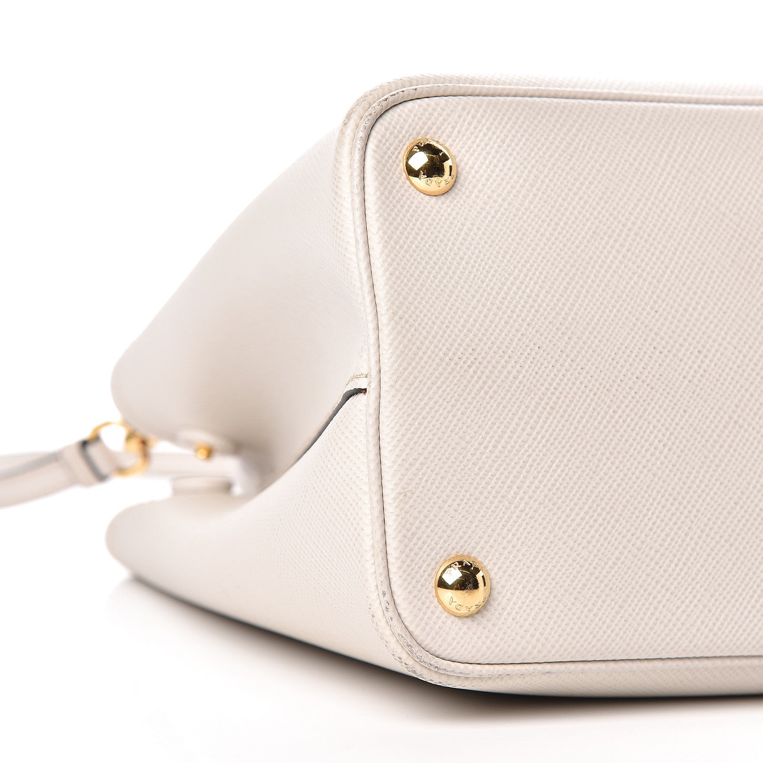 Prada Saffiano Cuir Small Double Bag Talco Fuoco 11 of 16