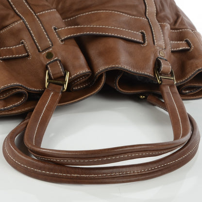 Burberry Washed Lambskin Tote Brown 9 of 9
