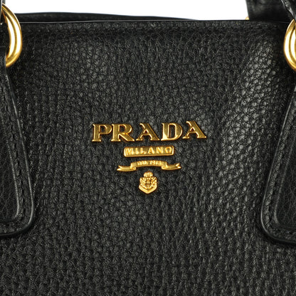Prada Vitello Daino Side Zip Shopping Tote Nero Black 2 of 10