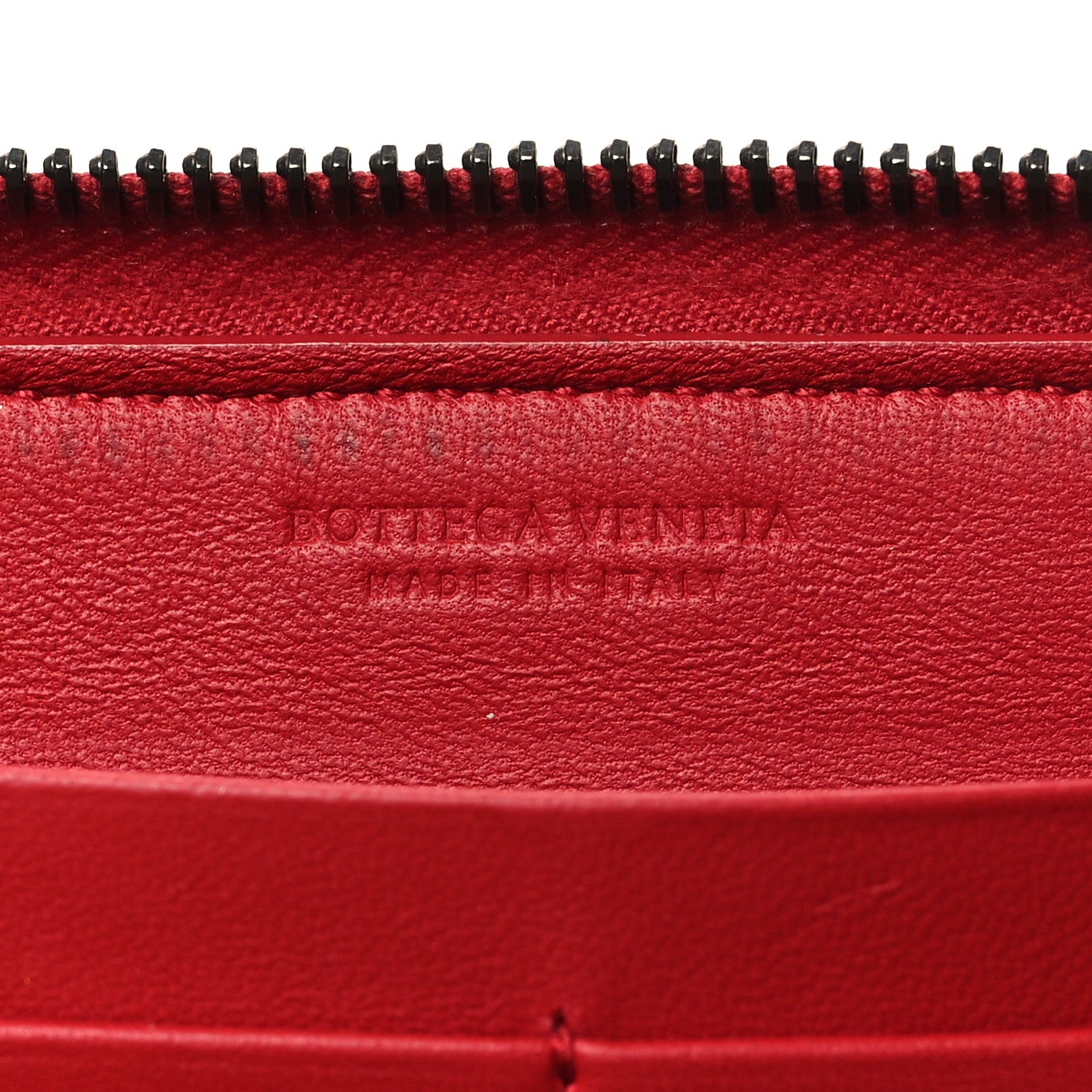 Bottega Veneta Nappa Intrecciato Zip Around Wallet Red 6 of 11
