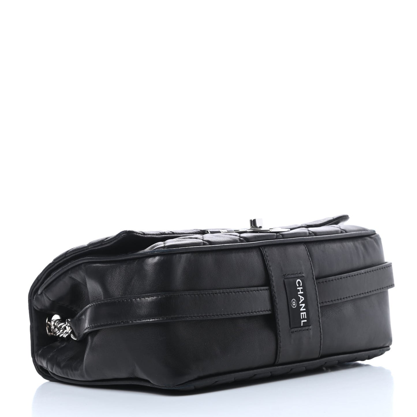 Lambskin Quilted Jumbo Icons Secret Label Flap Black