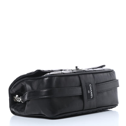 Chanel Lambskin Quilted Jumbo Icons Secret Label Flap Black 4 of 13