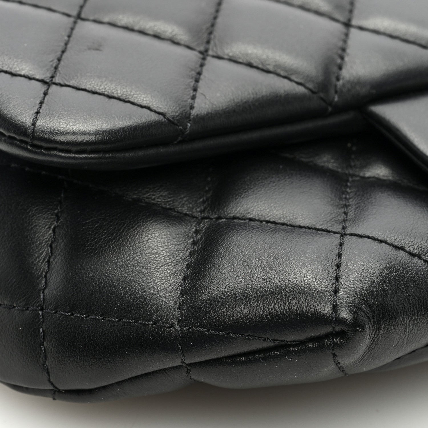 Chanel Calfskin Quilted CC Uniform Flap Belt Bag Black 8 of 9