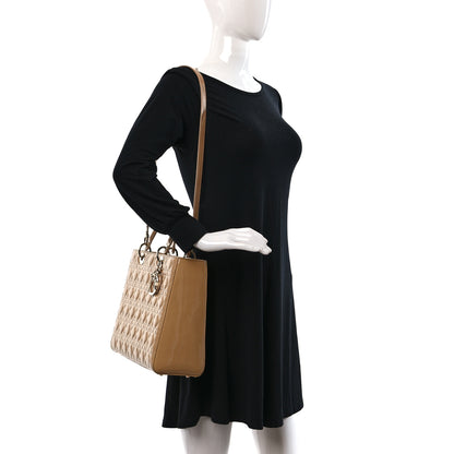 Christian Dior Patent Cannage Large Lady Dior Beige 2 of 12