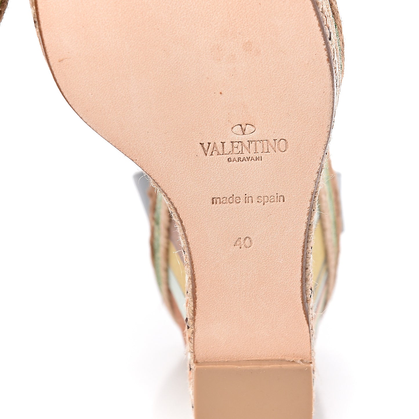 Calfskin Canvas Native Couture 1975 Espadrille Wedge Sandals 40 Sky Sorbet Multicolor